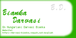 bianka darvasi business card